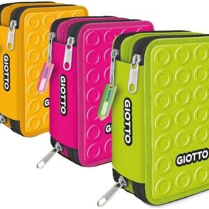 GIOTTO - Astuccio collezione stilnovo 3 zip in 3 colori assortiti
