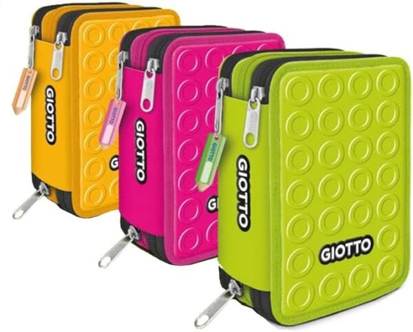 GIOTTO - Astuccio collezione stilnovo 3 zip in 3 colori assortiti